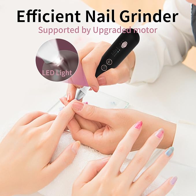 Professional Manicure Pedicure Kit, Cordless Electric Nail File Set, - Image 6