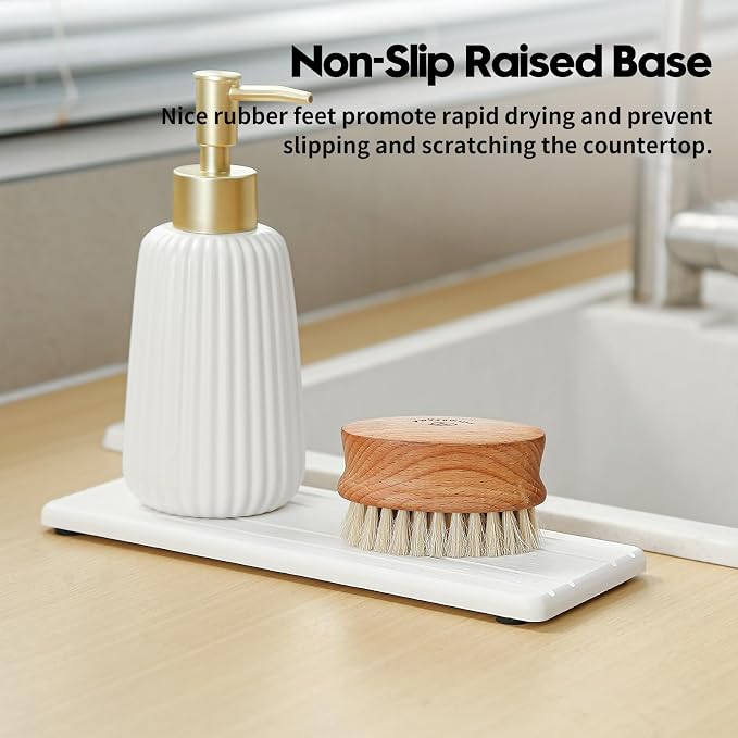 3 Pack Stone Drying Tray, Water Absorbing Stone Sink Mat - Image 6
