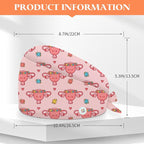 Adjustable Scrub Cap with Buttons & Sweatband, Working Hat with Elastic Tie Back - Image 3