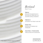 Advanced Clinicals Retinol Body Cream + Green Coffee Bean Oil Thermo - Image 4