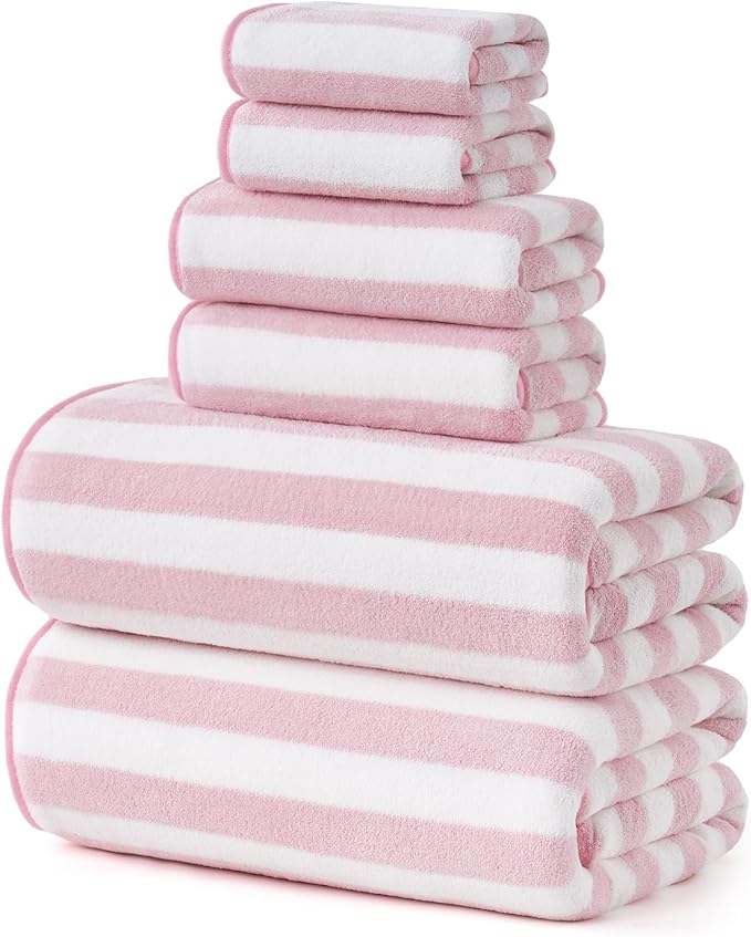 REDKISS Ultra Soft Bath Towel Set 6-Piece 35"x70" | 100% Microfiber, Highly by REDKISSOnline