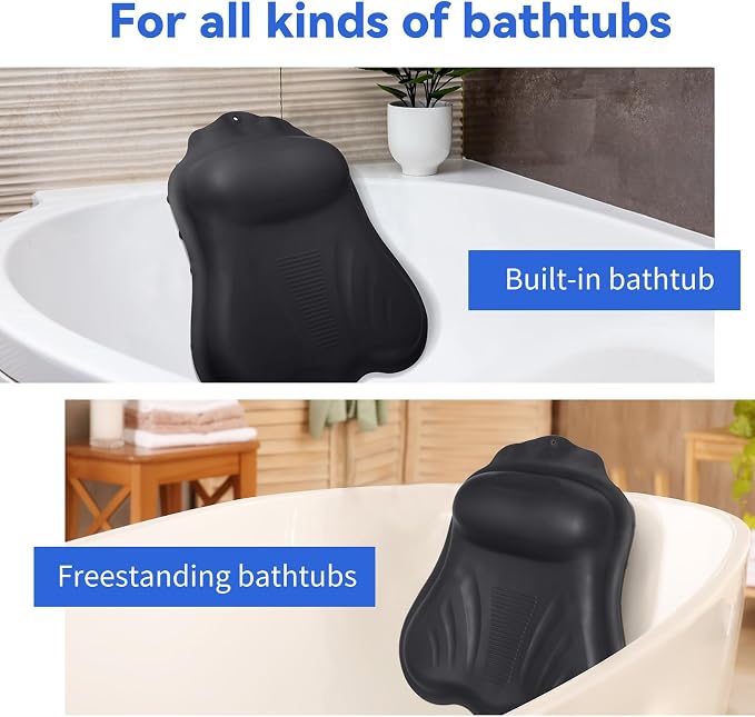 Goowin Bath Pillows for Tub, New Generation Skin-Friendly Silicone Bath Pillow - Image 6