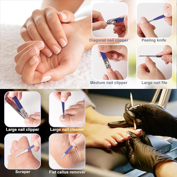 Manicure Set Pedicure Kit Womens Nail Clippers Set 32 in 1 Professional - Image 5