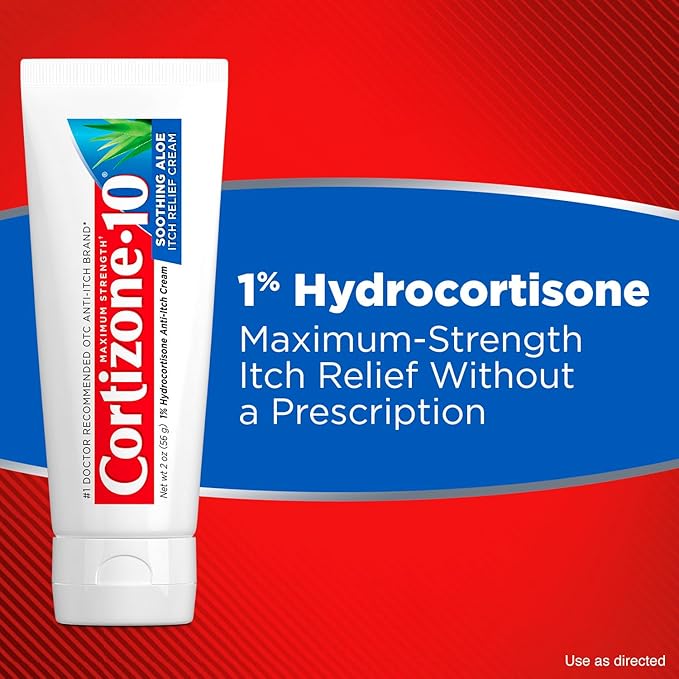 Cortizone-10 Maximum Strength Soothing Aloe Itch Relief Cream, 1% Hydrocortisone - Image 4