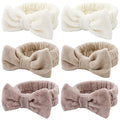 WHAVEL 6 Pack Spa Makeup and Facial Microfiber Bow Headbands by Whavel