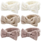 WHAVEL 6 Pack Spa Makeup and Facial Microfiber Bow Headbands by Whavel