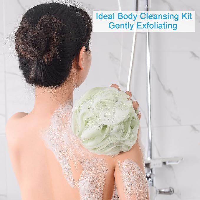 AmazerBath Loofah Sponge 75g/Piece, Exfoliating Bath Sponge Body Scrubber - Image 3