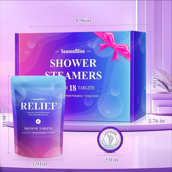 SeasonBliss Shower Steamers 18 Pack Set, Shower Bombs - Image 2
