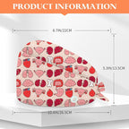 Adjustable Scrub Cap with Buttons & Sweatband, Working Hat with Elastic Tie Back - Image 3