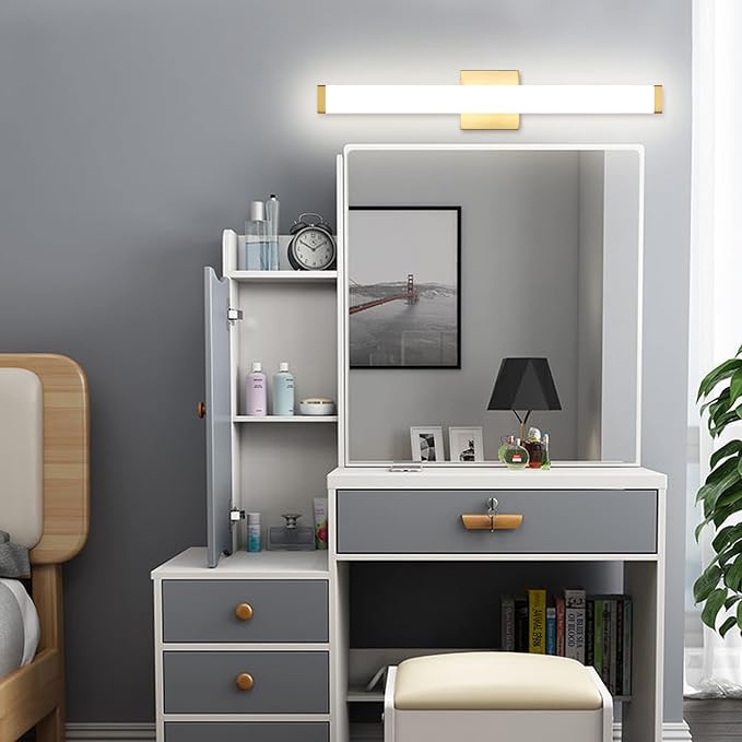 LED Bathroom Vanity Light fixtures 24in Metal Brass, 14W 4000K Natural White - Image 7