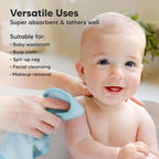 6-Pack Baby Washcloths – Soft Absorbent Viscose from Bamboo Washcloths - Image 6