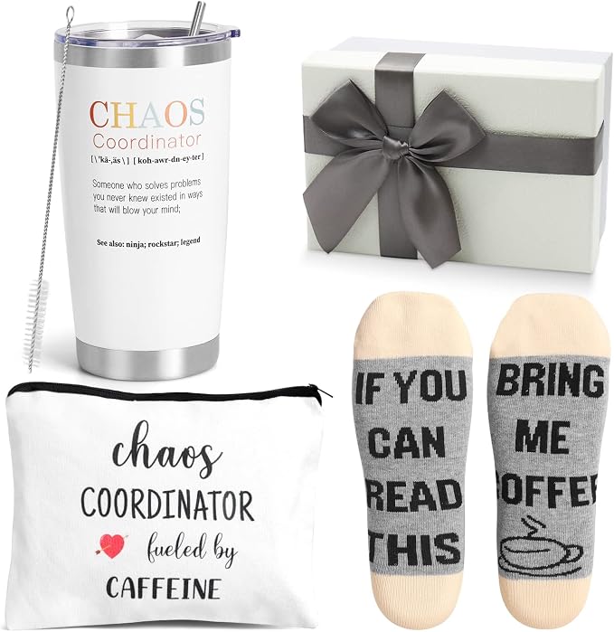 Chaos Coordinator Gifts, 20 OZ Insulated Tumbler Birthday Gift by UAREHIBY