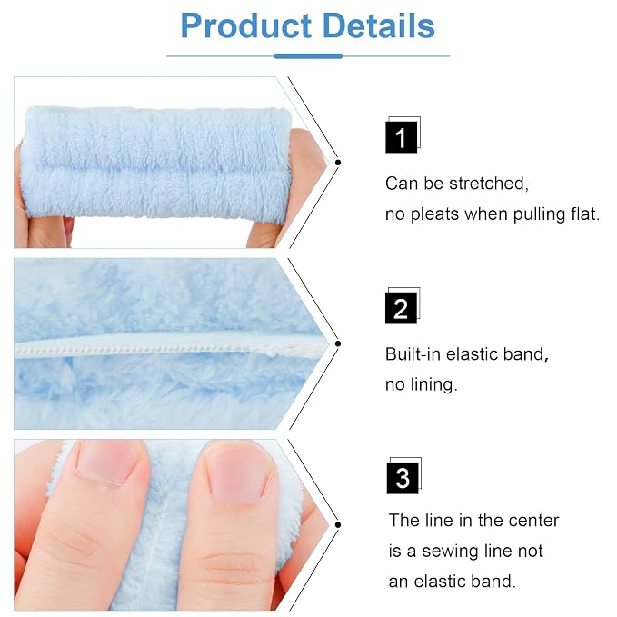 VELSCRUN 6 Pack Spa Headband, Makeup Headband, Face Wash Headbands, Skincare - Image 5