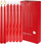 WPONSZU 14 Pack Tall Red Taper Candles 10 Inch Unscented Dripless Candlesticks - Image 7