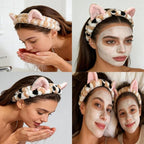 2 PCS Cute Cat Ear Spa Headband - Image 4