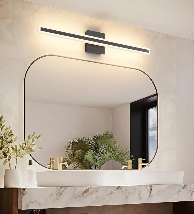JUSHENG Black Vanity Lights for Bathroom, 5CCT Dimmable Bathroom Lights Over - Image 7