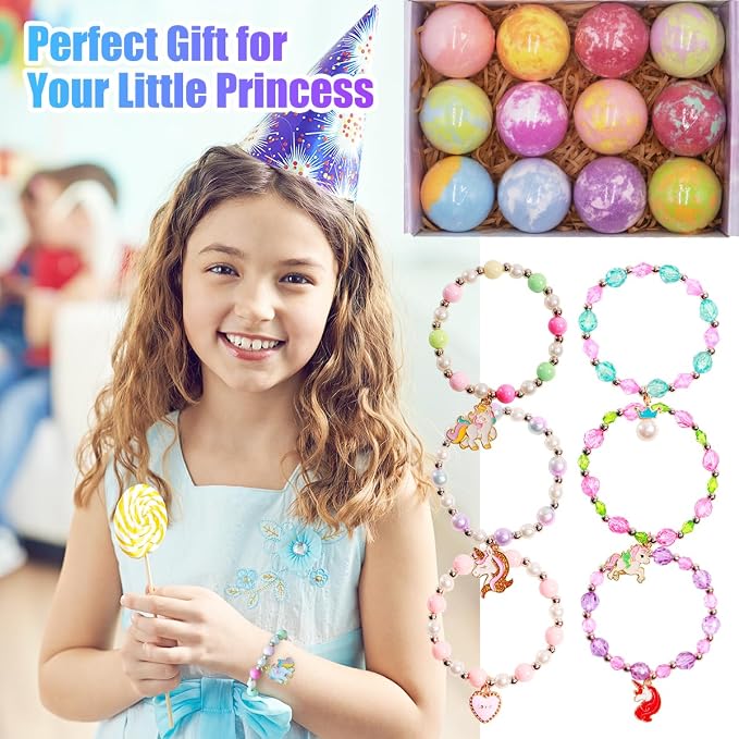 Bath Bombs for Girls with Toys Inside, Kids Bath Bombs with Jewelry Inside - Image 6