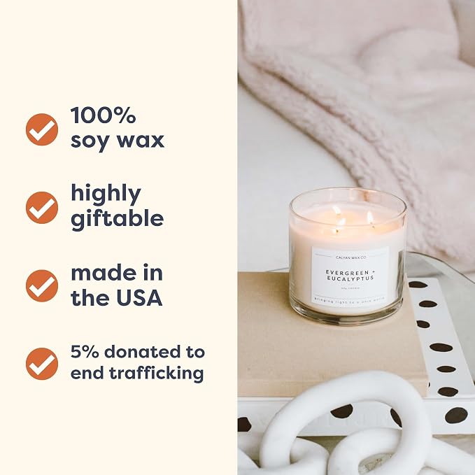 Calyan Wax Co. Home & Holiday 3 Wick Scented Candle - Image 3