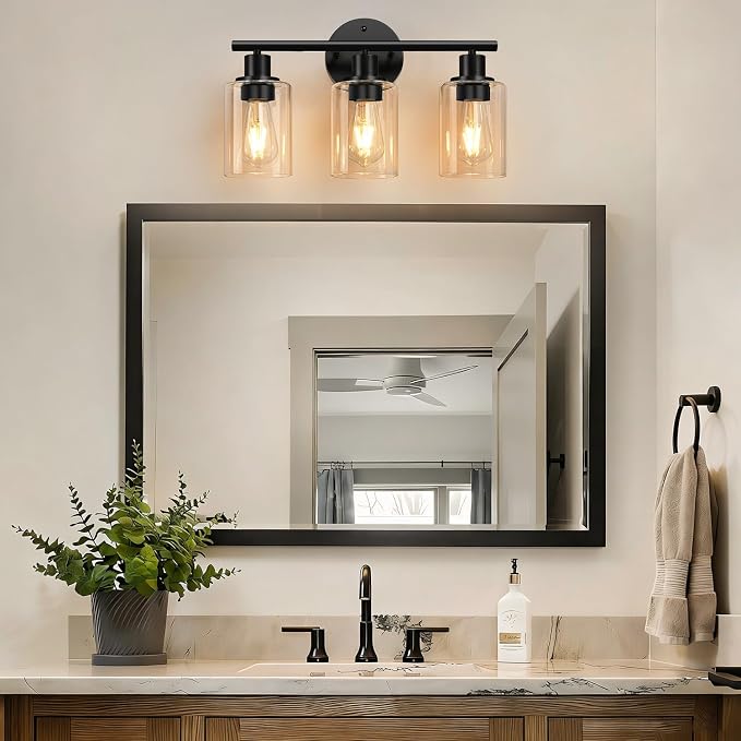 Zarbitta 3-Light Bathroom Light Fixtures, Bathroom Wall Lamp - Image 6
