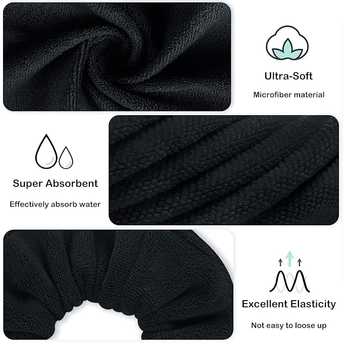 IVARYSS Super Towel Scrunchies for Drying Hair, Absorbent and Soft Microfiber - Image 2