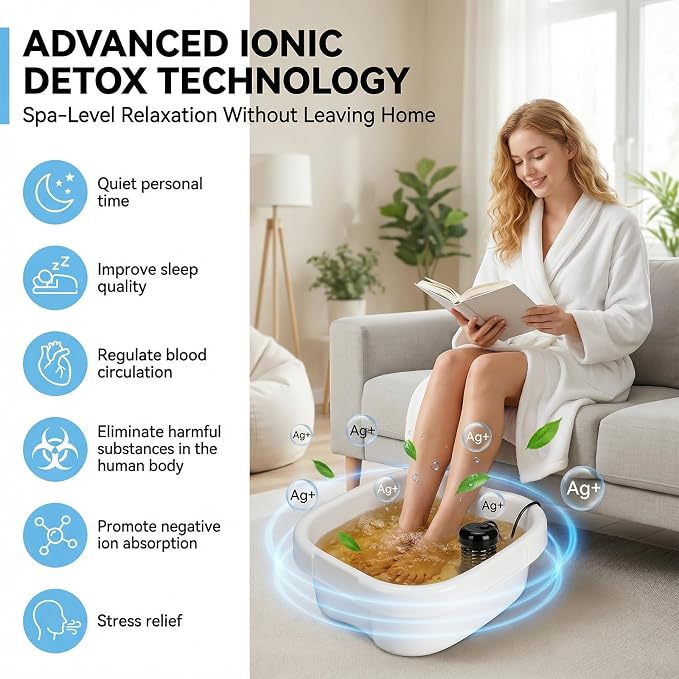 Ionic Foot Bath Detox Machine for Home Use, Ion Soak Foot Spa - Image 2