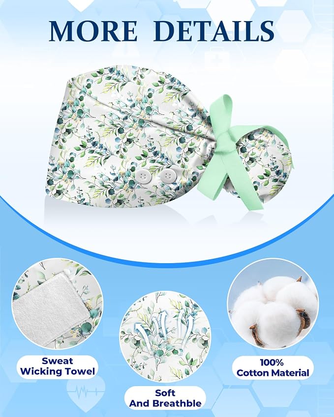Plifal 100% Cotton Scrub Cap - Image 3