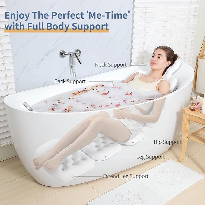 Luxury Bath Cushion, Full Body Bathtub Pillow - Image 3
