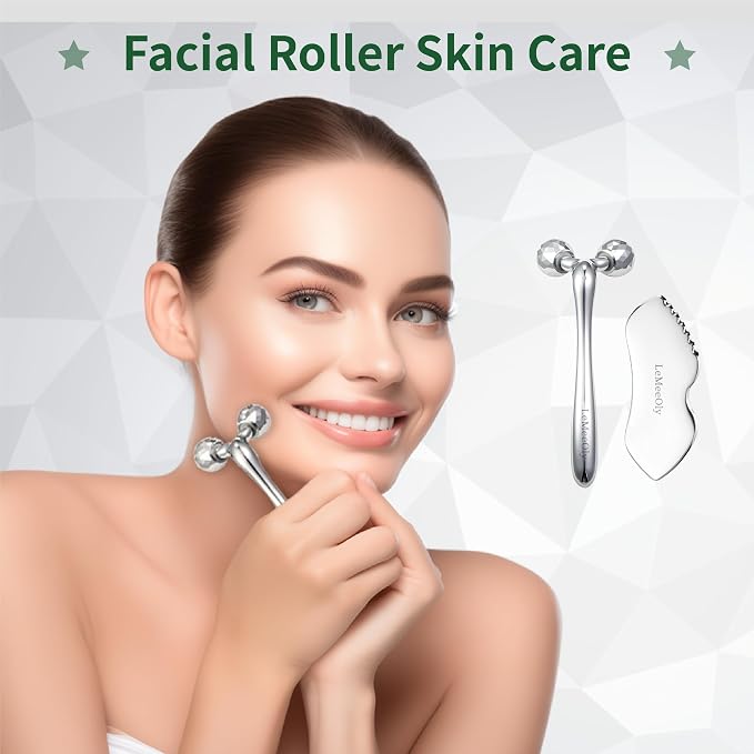 LeMeeOly Stainless Steel Gua Sha Facial Tools Metal GuaSha Tool - Image 6
