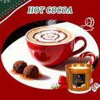 Large Candle Hot Cocoa Scented, 4 Wick Natural Soy Candles - Image 2