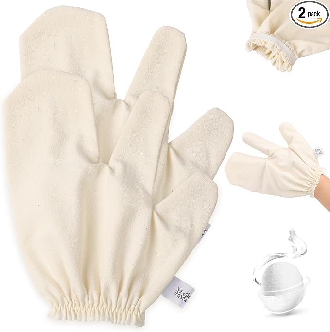 Garshana Gloves Raw Silk Massage, Raw Silk Gloves Garshana by FIYADWZH