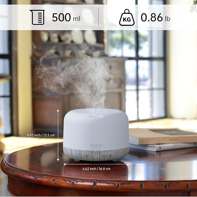 ASAKUKI Essential Oil Diffuser for Home, 500ML Aromatherapy Diffuser Humidifier - Image 7