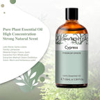 Cypress 3.38fl.oz Essential Oil, PHATOIL Aromatherapy Essential Oils - Image 2