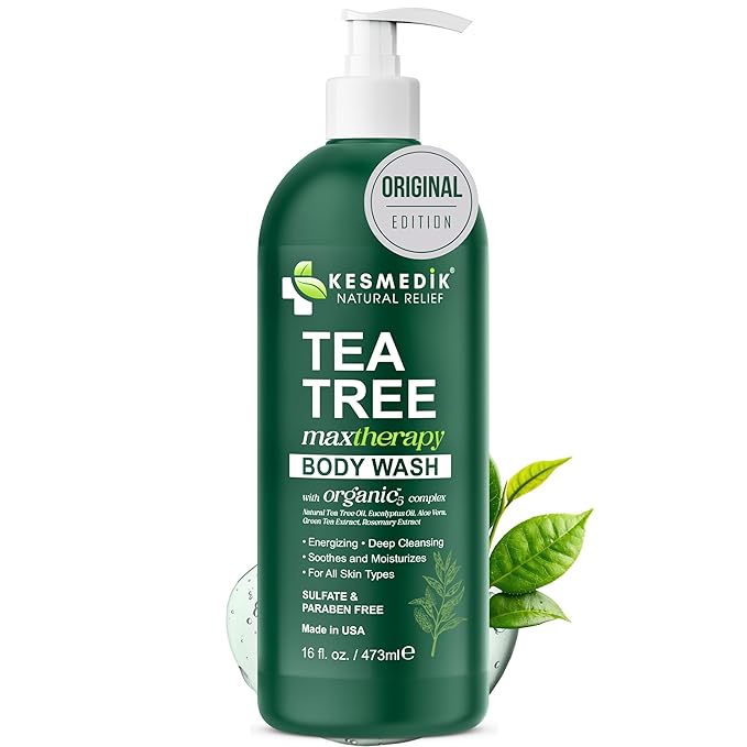 KESMEDIK Tea Tree Body Wash MaxTherapy, Itchy Skin Relief, Tea Tree Oil Soap by KesmedikNaturalRelief