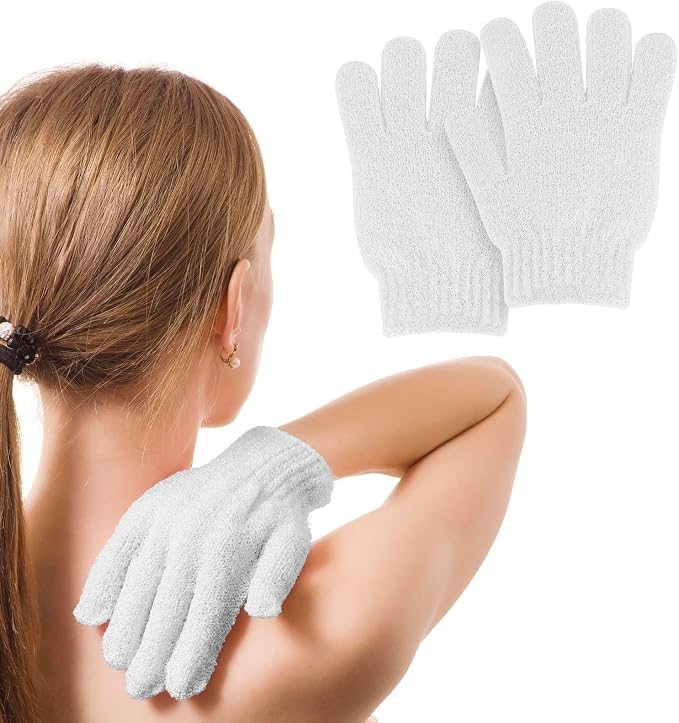 MOLOPPO 2 PCS Exfoliating Glove, Scrub Gloves Exfoliating, Body Exfoliator by MOLOPPOCase