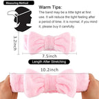 WHAVEL 6 Pack Pink Spa Headband - Image 5