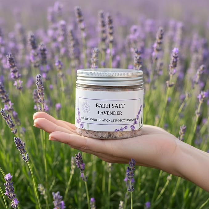 Himalayan Bath Salt with Lavender Petals, Essential Oil & Epsom Salt– 170 Grams - Image 6
