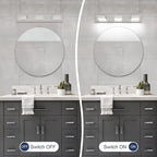 SineRise LED Modern Bathroom Vanity Light Fixtures, Brushed Nickel Modern - Image 6