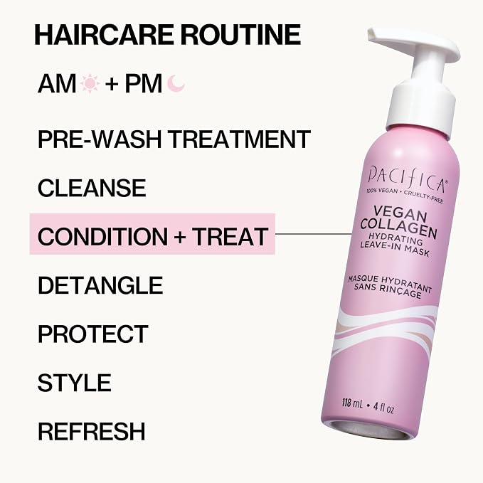 Pacifica Vegan Collagen Leave-In Repair Hair Mask – Leave-In Conditioner - Image 11