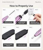 MelodySusie Pen-Shaped Portable USB Nail Drill, PC120I 20000RPM Electric Nail - Image 5