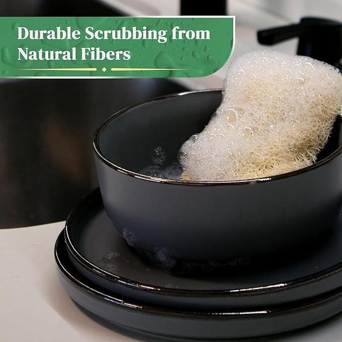 Natural Loofah Kitchen Sponge - Image 5