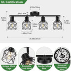Baocuz 4-Lights Semi Flush Mount Ceiling Light, Adjustable Multi-Directional - Image 2