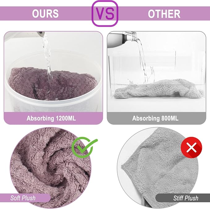 3 Pack Microfiber Hair Towel Wrap - Image 4