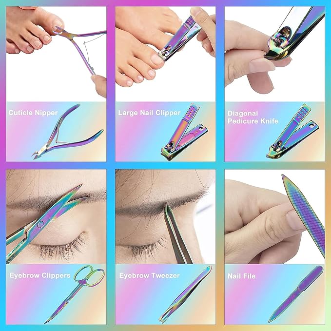 ANRUI Manicure Set Nail Clippers Pedicure Kit - Image 5