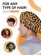 Years calm Men Shower Cap Reusable Waterproof, Dual-Layer Design, Double-Sided - Image 7