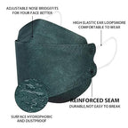 Borje KN95 Face Masks for Adults 50 Pack, 5-Ply Emerald Green Disposable Face - Image 3