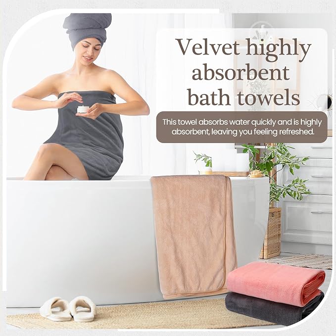 VitalCozy Set of 6 Large Bath Towels - Image 5