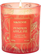 M&SENSE Pumpkin Apple Pie Scented Candles, 8.1oz 42-Hour Slow Burning Soy by MSENSE