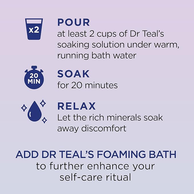 Dr Teal's Pure Epsom Magnesium Salt Soak, Sleep Blend - Image 3