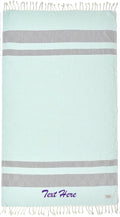 Personalized Embroidered Beach Towel | Throw Blanket, Easy Carry, Sand Free by LA%60HAMMAMFINELIVING