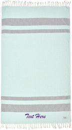 Personalized Embroidered Beach Towel | Throw Blanket, Easy Carry, Sand Free by LA%60HAMMAMFINELIVING